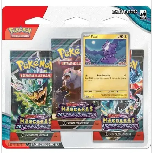 Triple Pack Pokémon Toxel Ev6 Mascaras Do Crepusculo Copag Idioma