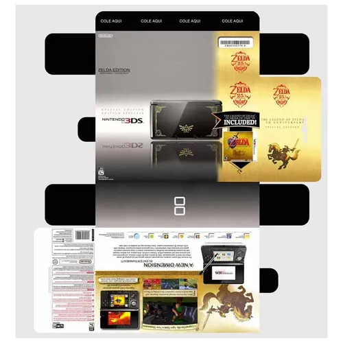 Caixa Nintendo 3ds Set Zelda - Arquivo Digital P/ Impressão
