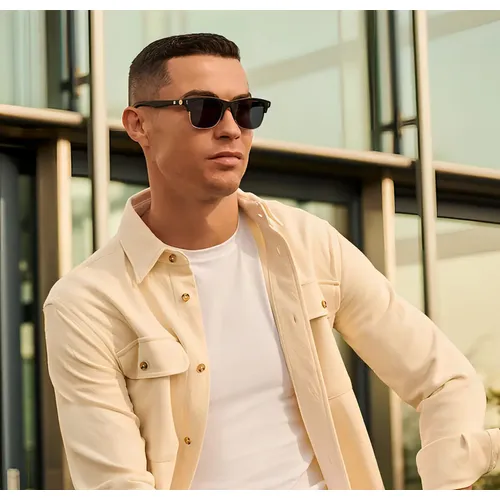 Lentes e óculos de sol Cr7 Vintage Mvp Black Cristiano Ronaldo Cor