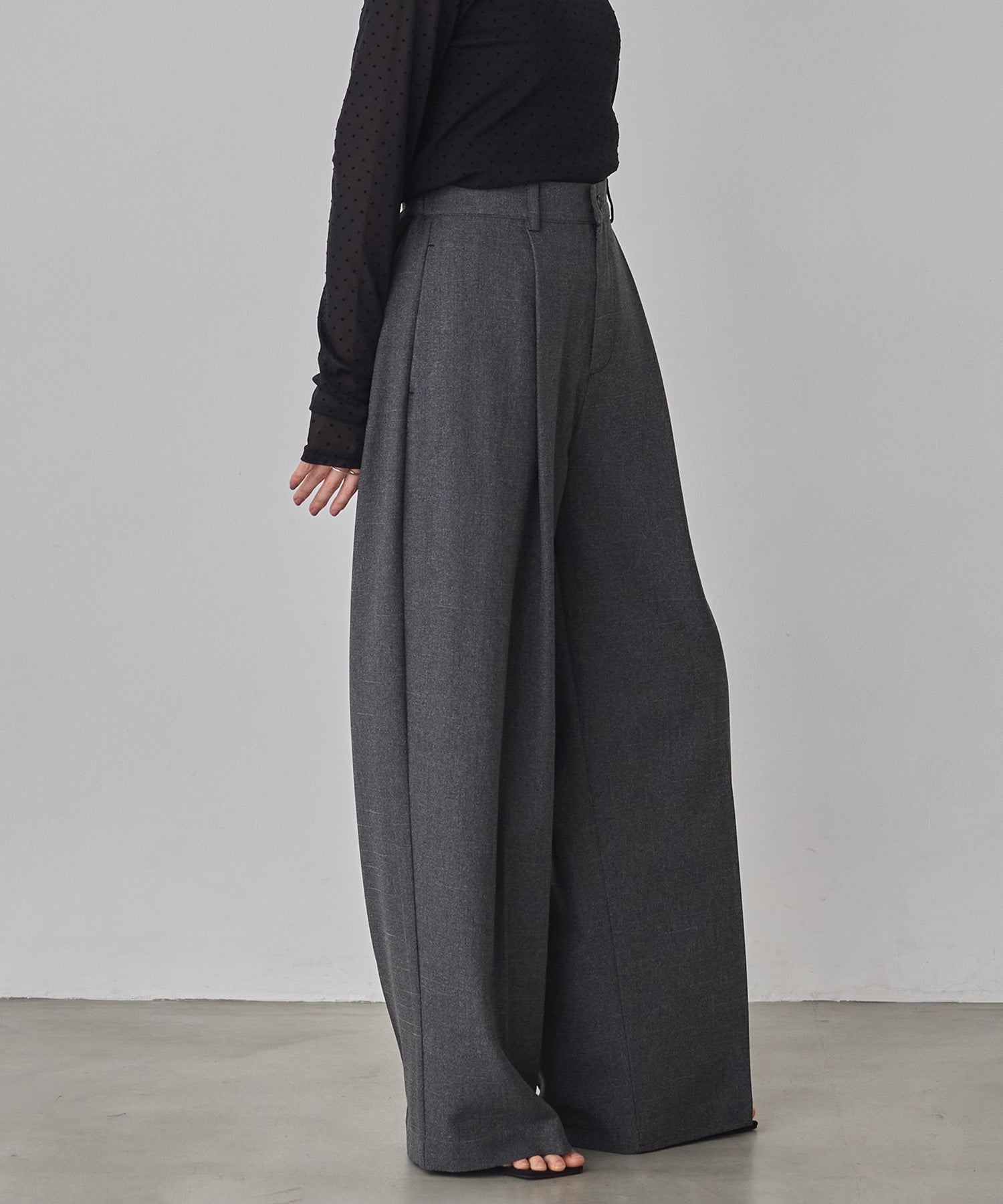 WEB限定/別注】【セットアップ対応】杢調ライトストレートパンツ