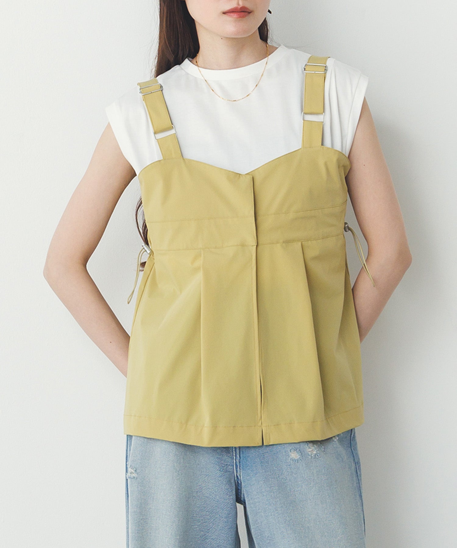 接触冷感】2WAY バックドロストビスチェ