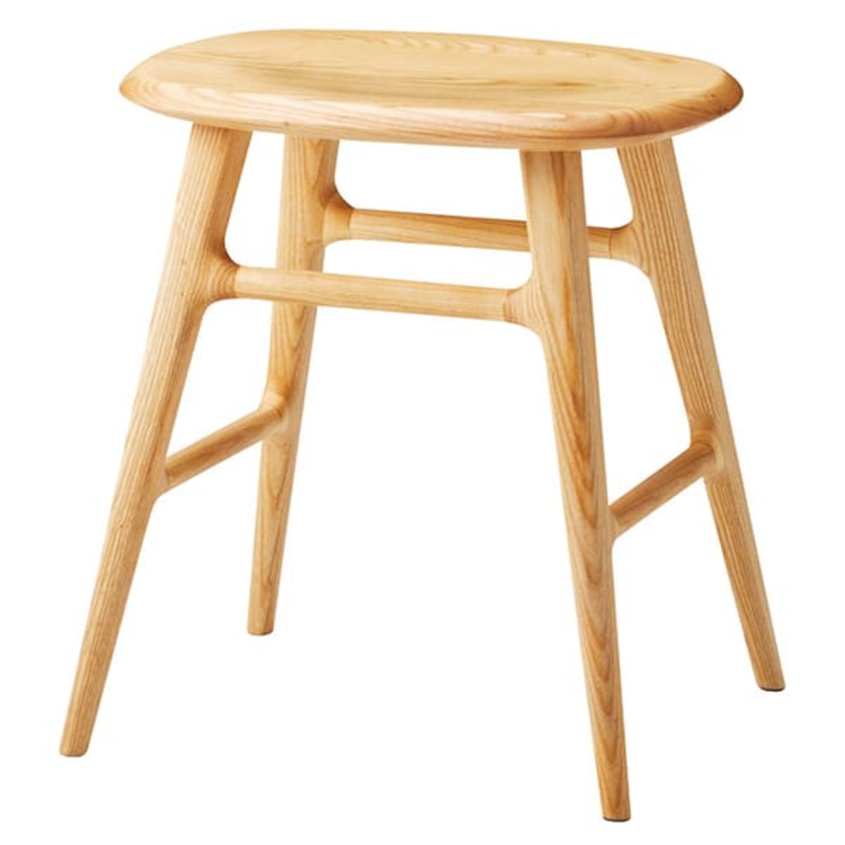 希少 桜屋工業 チーク 無垢材 くり貫き スツール 男女 2脚 希少 桜屋