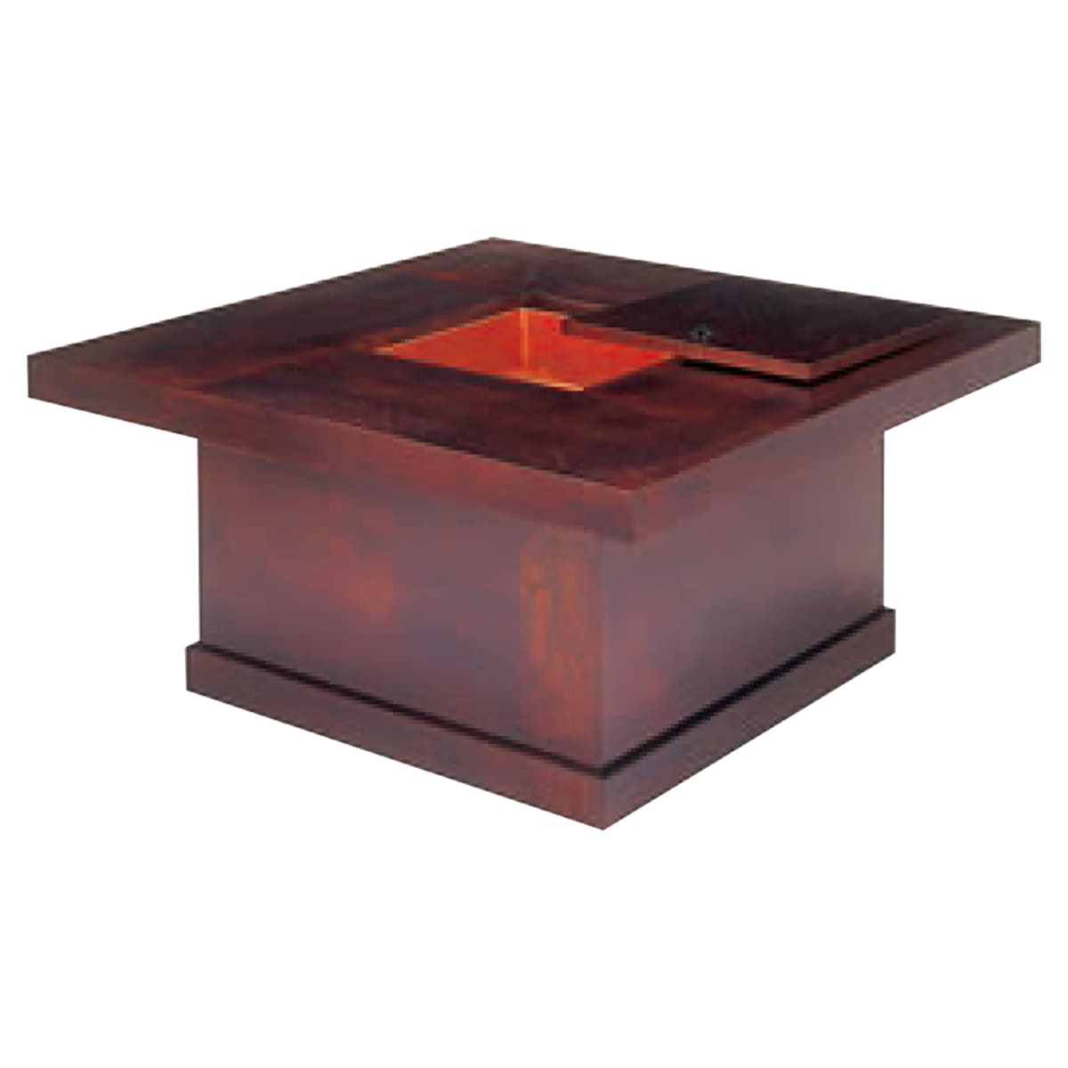 火鉢テーブル（ケヤキ突板） 11-143-4｜演漆