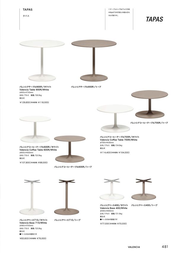 タパス バレンシアコーヒーテーブル600R｜ニチエスの屋外テーブル