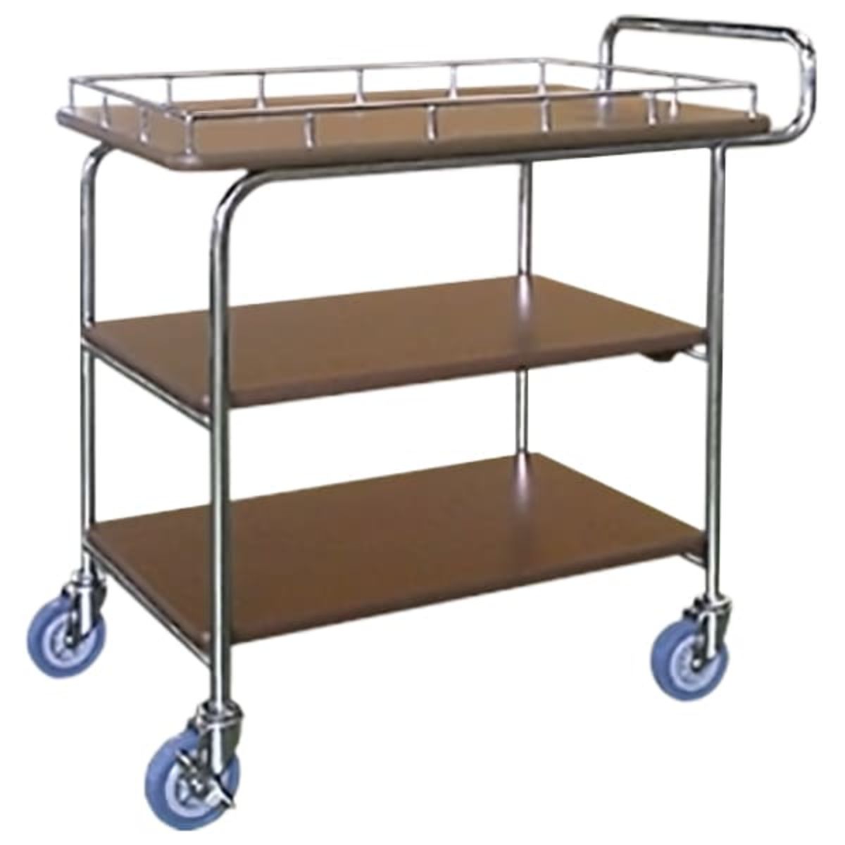 サービスワゴン （コボレ止め付・中間棚有） SSH-SWD｜業務用ワゴン