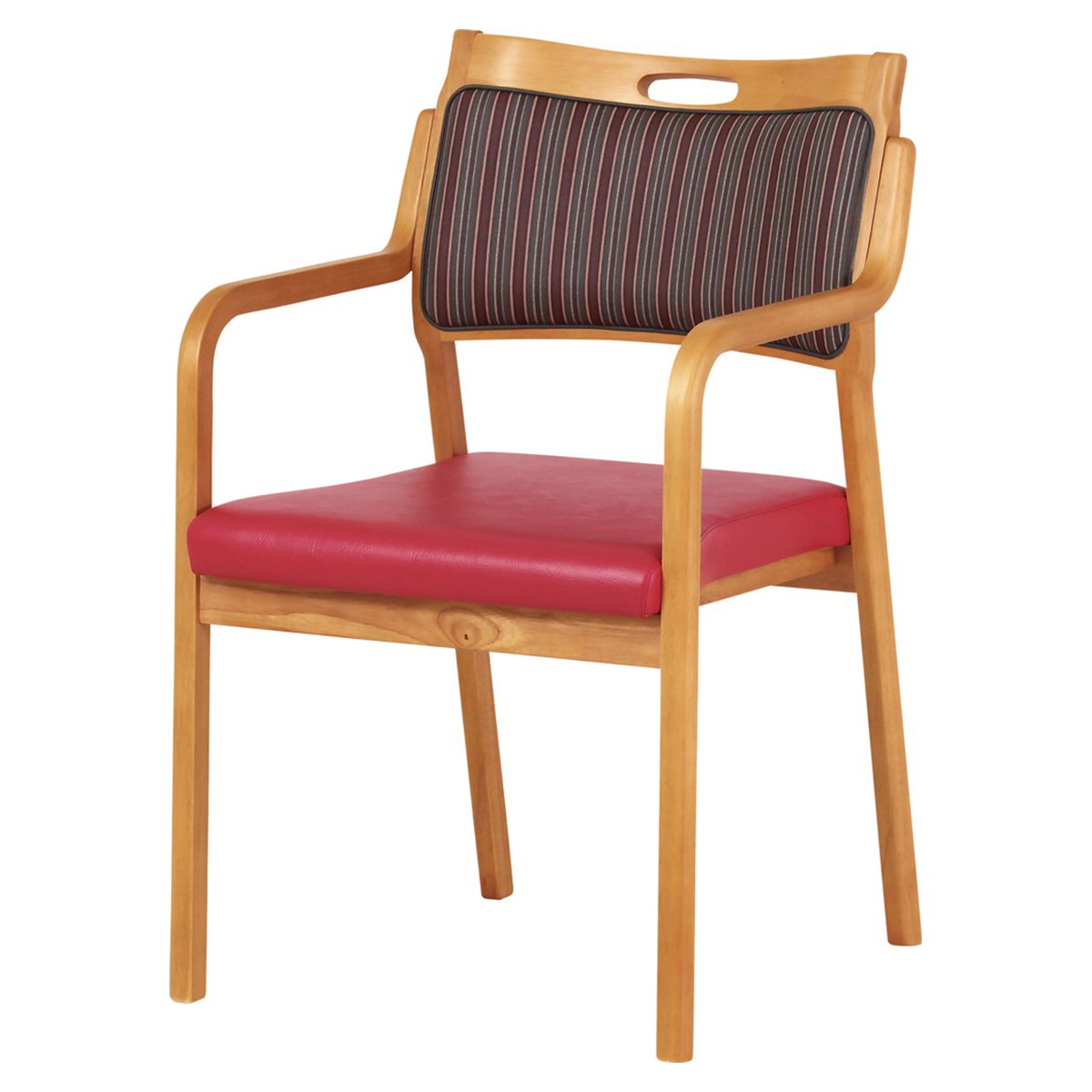 全ひじ付チェア Care-112-AC｜貞苅椅子の木製椅子