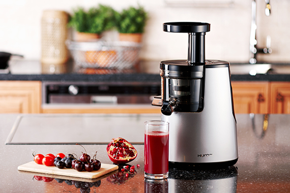 中古 ヒューロム HUROM スロージューサー アドバンスド100 ワインレッド