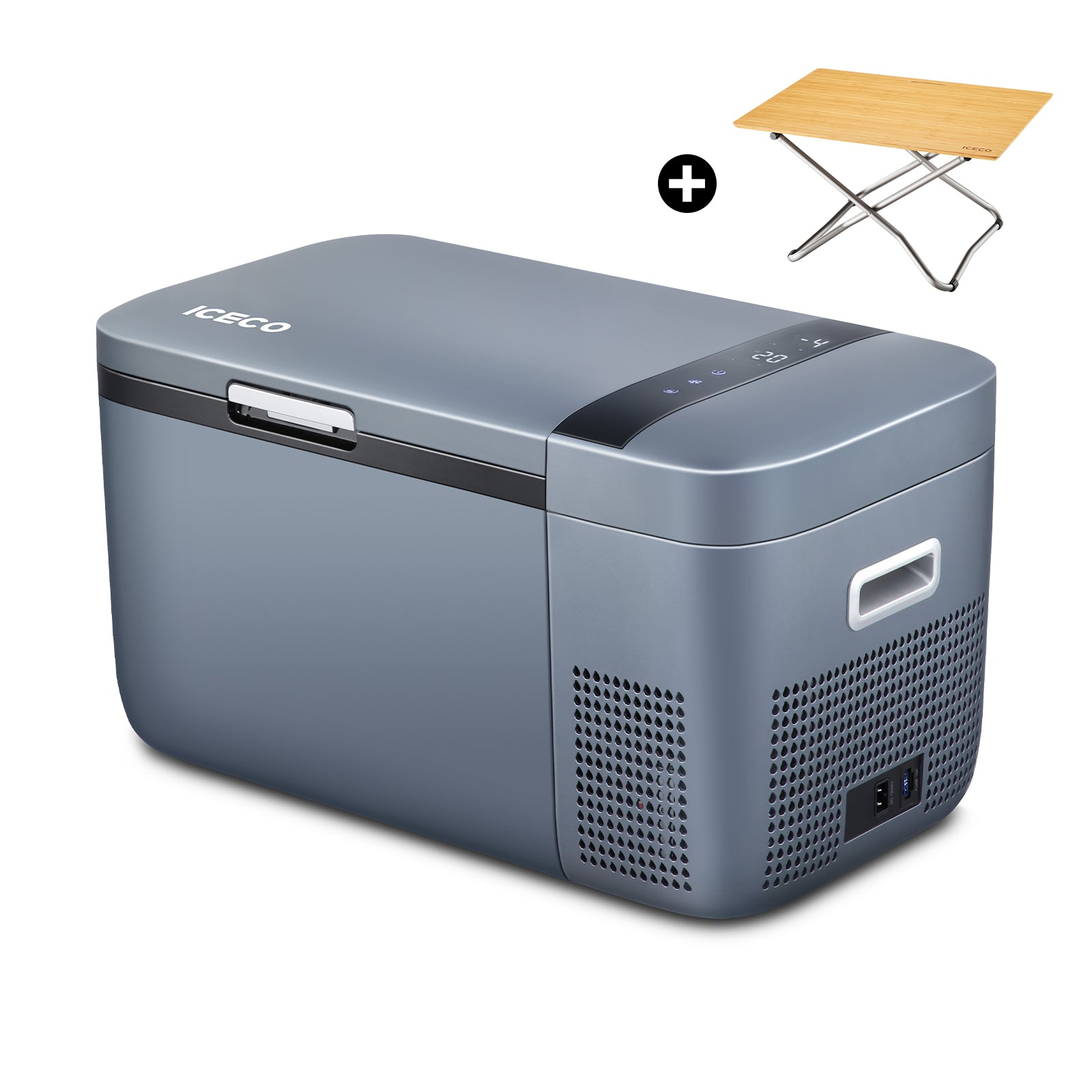 GO20 ポータブル冷蔵庫+竹製テーブル