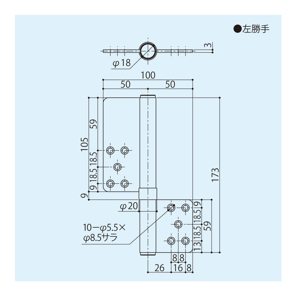 DHT-18S｜対震丁番｜シブタニ（SYS） – イブニーズ.com- 建築金物