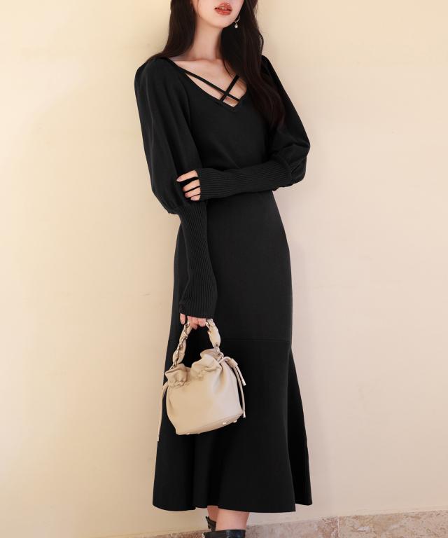 セゾン ド パピヨン（SAISON DE PAPILLON）/マトンスリーブニット