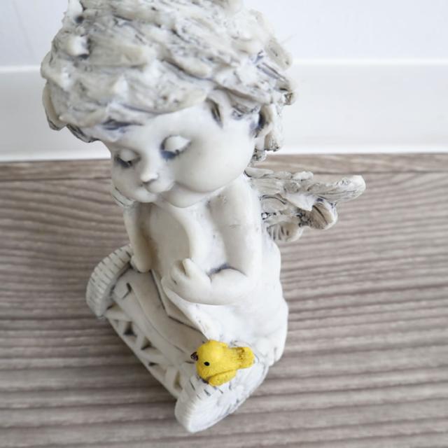 置物 天使 オブジェ かわいい アンティーク風 002の通販はau PAY