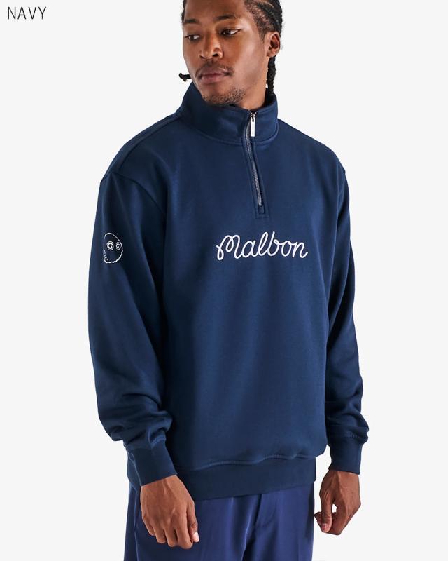 マルボンゴルフ ハーフジップ スウェット トレーナー Malbon Golf