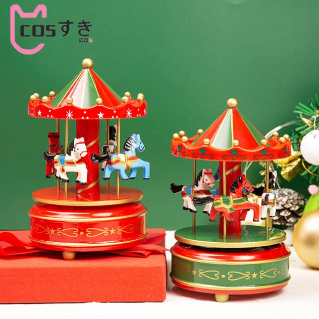 メリーゴーランド オルゴール 置物 オルゴール付き 天空の城 回転木馬