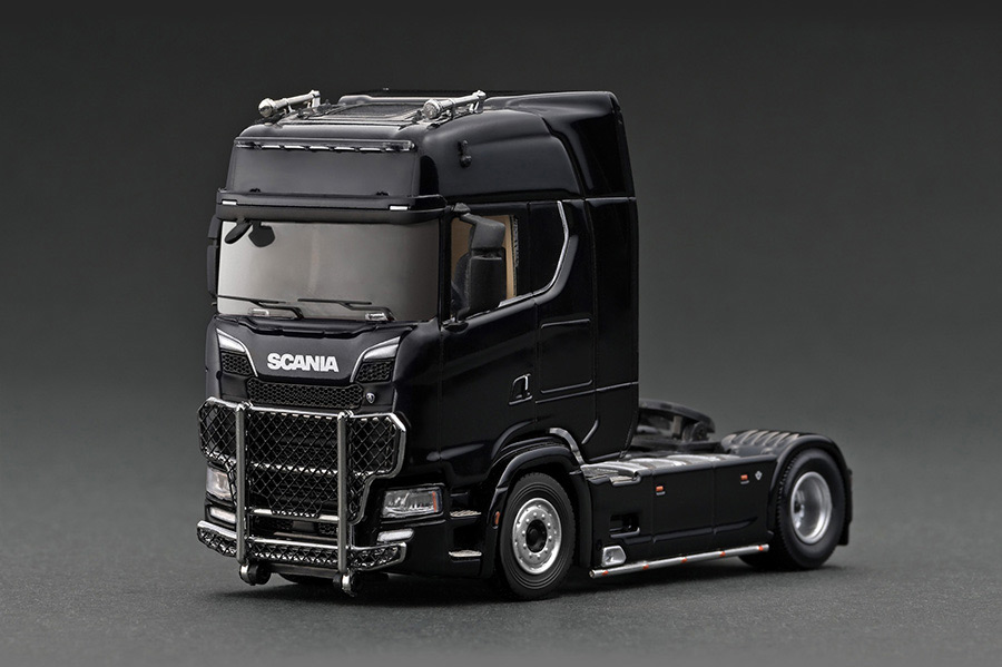 TK-KF037-3 1/64 Scania transport vehicle Black ※トレーラーヘッド +
