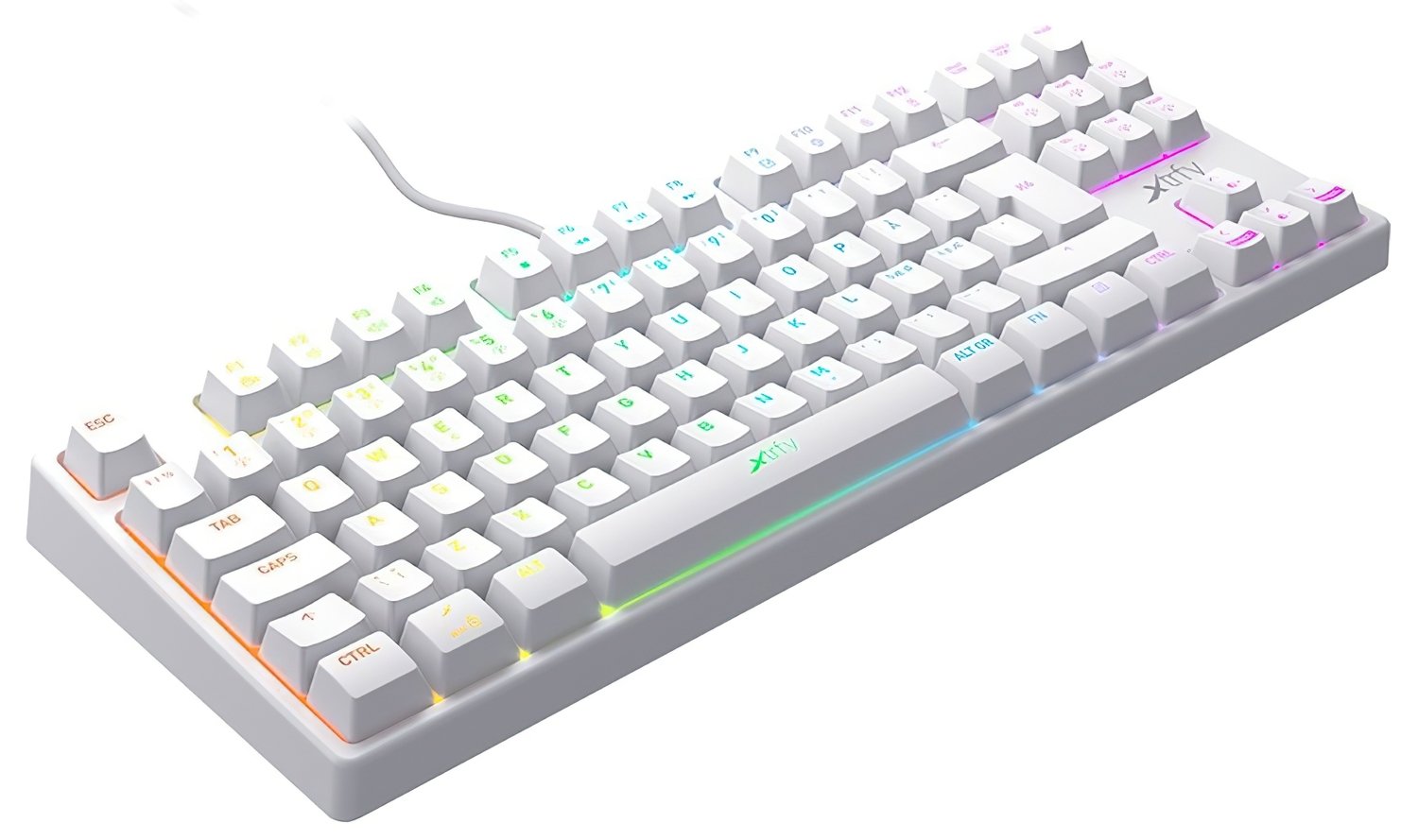 Игровая клавиатура Xtrfy K4 TKL RGB Kailh Red,Ru, White – купить в