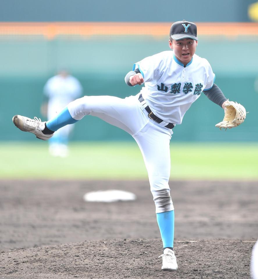 山梨学院新ユニホーム、甲子園でお披露目 新たなスクールカラーの