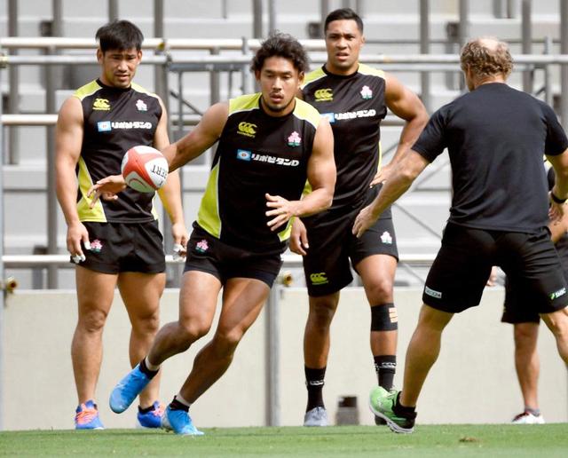 ラグビー日本代表メンバー発表後初練習 初代表入りFB山中南アフリカ