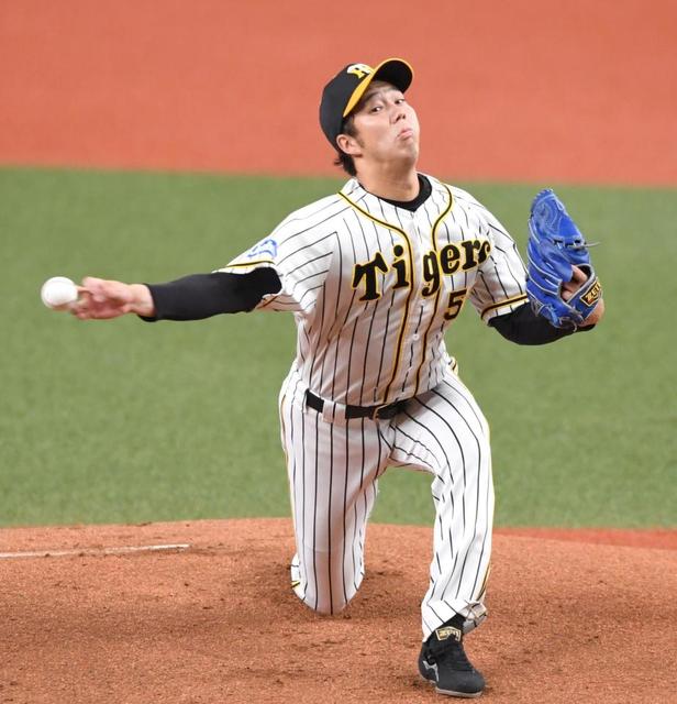 阪神・青柳が奪三振ショー 10個の三振で6回2安打無失点/阪神