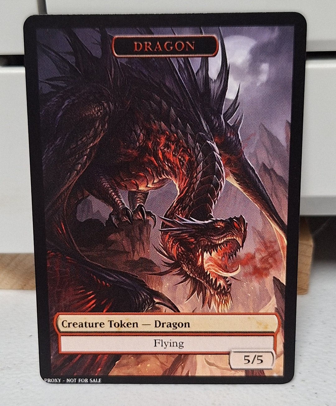 MtG ドラゴン 5/5 とドラゴン 6/6 両面トークン 別イラスト - EDH