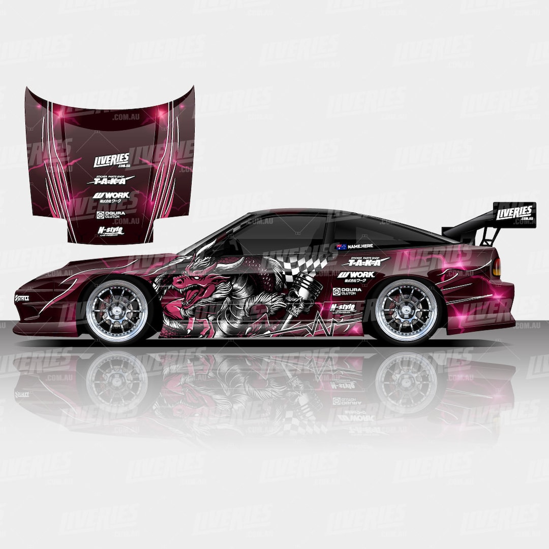 Dragon Plum Drift Livery Design - Digital File, Motorsport Livery
