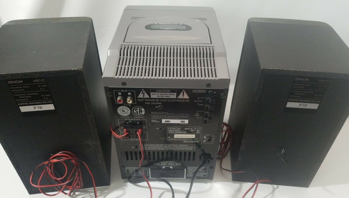 Denon D-C1 Micro Component HiFi Audio System AM/FM Cassette (CD