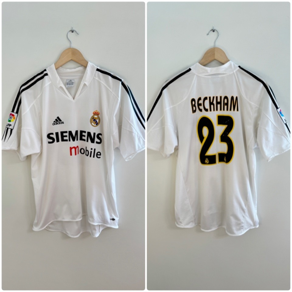 Real Madrid 2004/2005 David Beckham Home Football Shirt Jersey