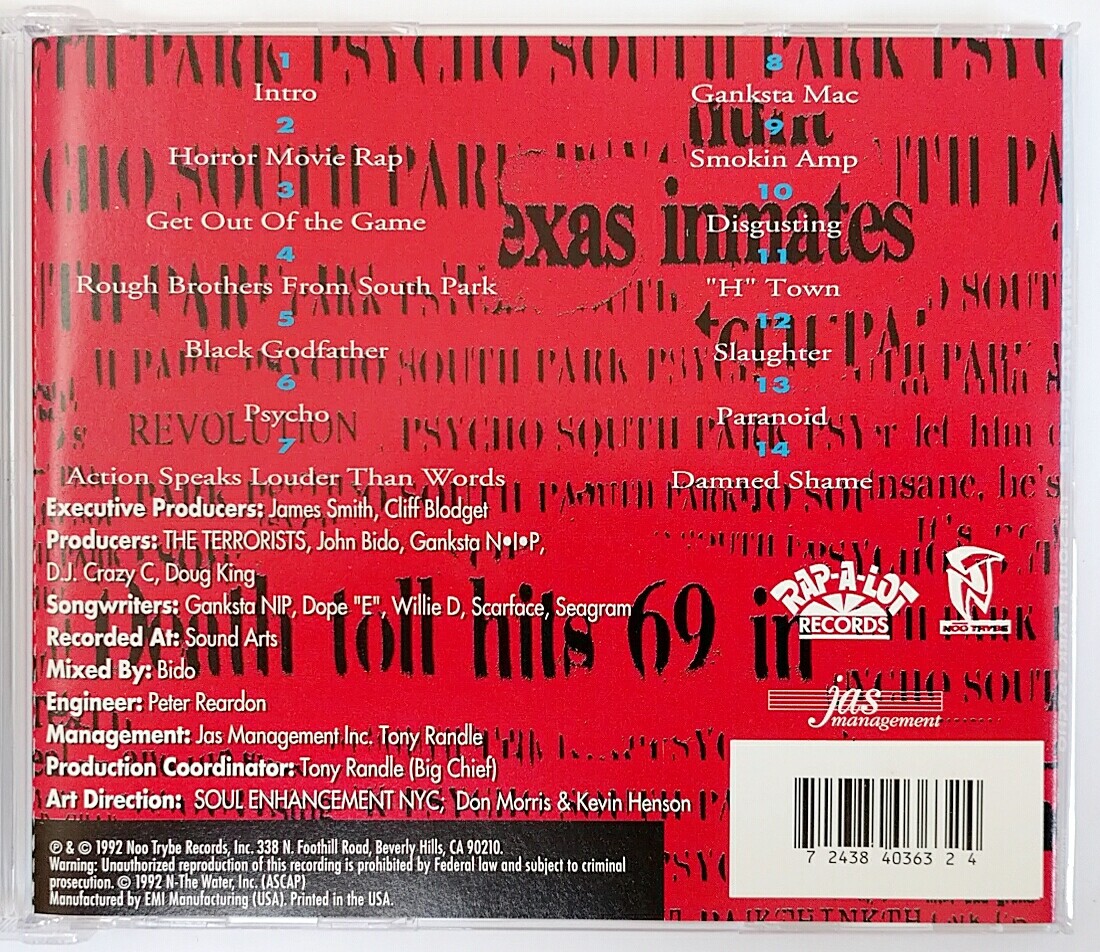 CD) Ganksta N-I-P – The South Park Psycho , Album, 7243 8 40363 2