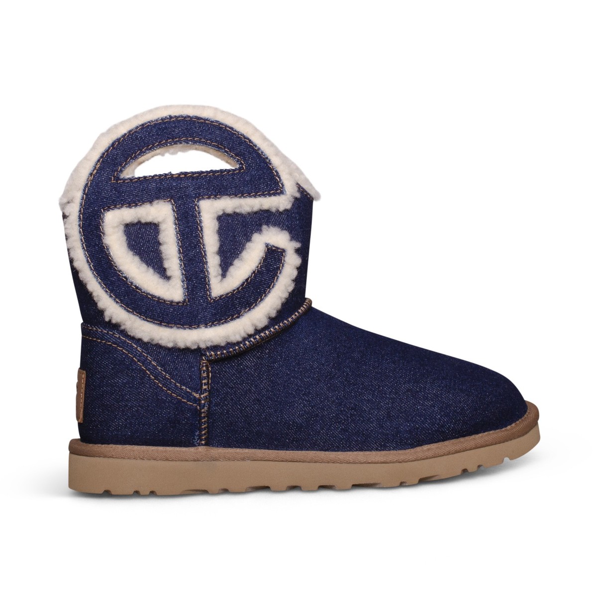 UGG X TELFAR LOGO MINI INDIGO DENIM ALL GENDER BOOTS SIZE US WOMEN