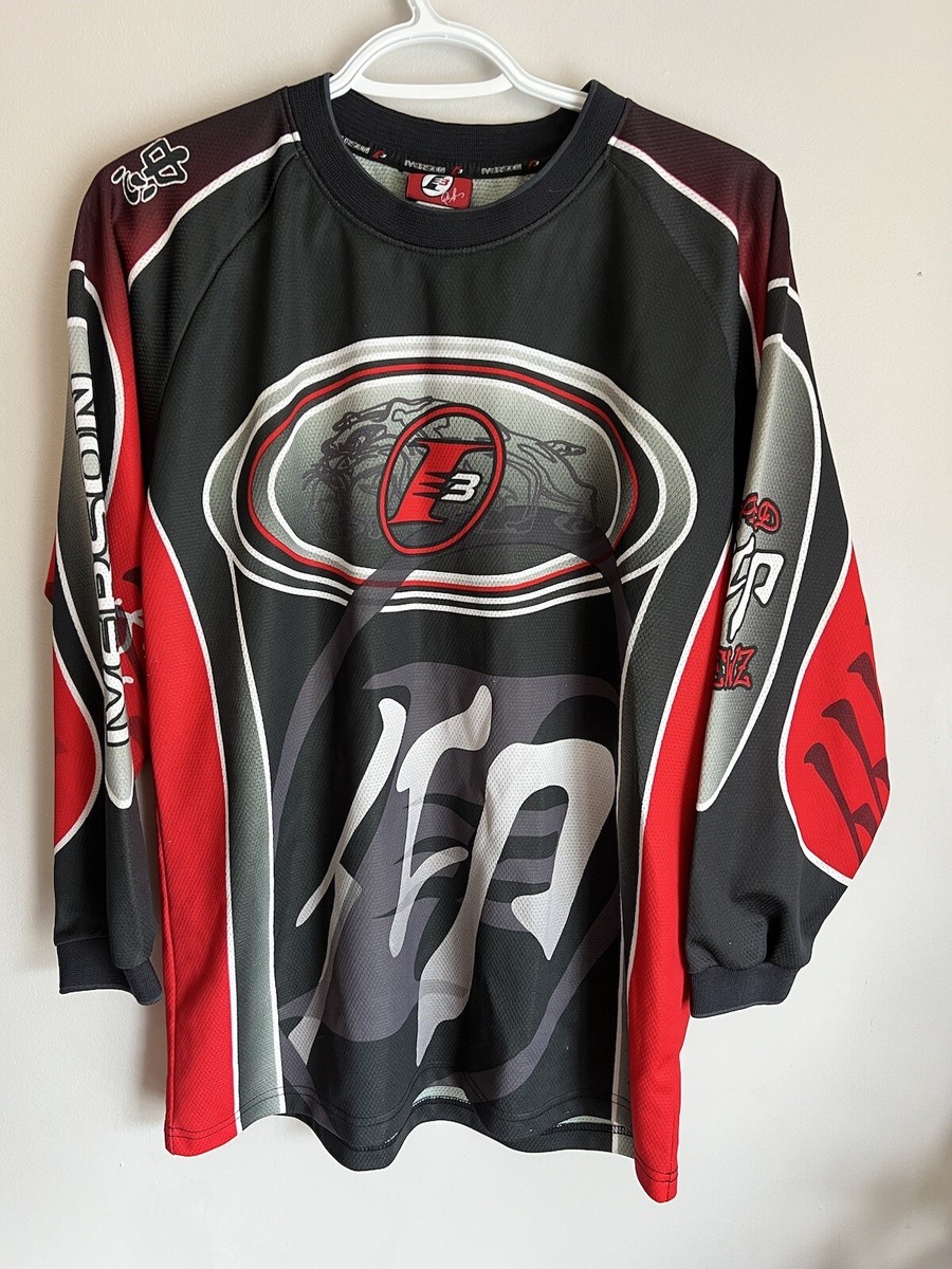 Y2K Reebok Allen Iverson i3 Motocross Longsleeve Jersey Bad Newz