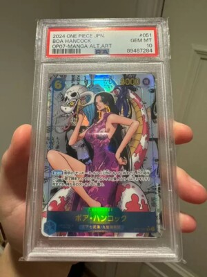 2024 Boa·Hancock Card PSA 10 Japanese OP07 Manga Alt Art #051 GEM