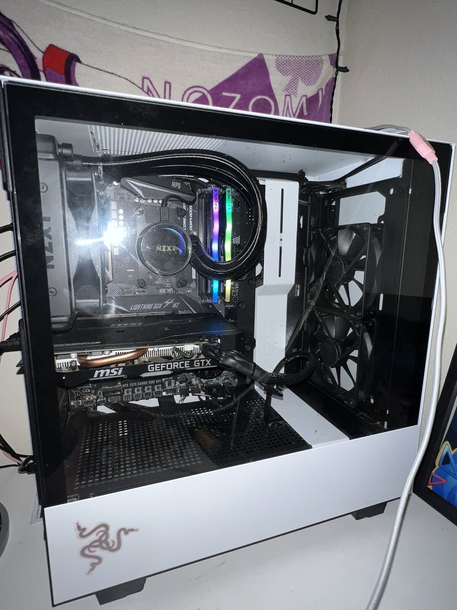 NZXT H510 Premium Compact Mid-tower ATX Case - White FULL BUILD