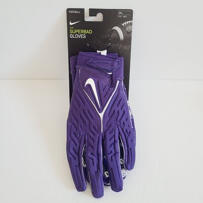 Nike Superbad 6.0 Football Gloves NCAA TCU DX5299-503 Size 3XL