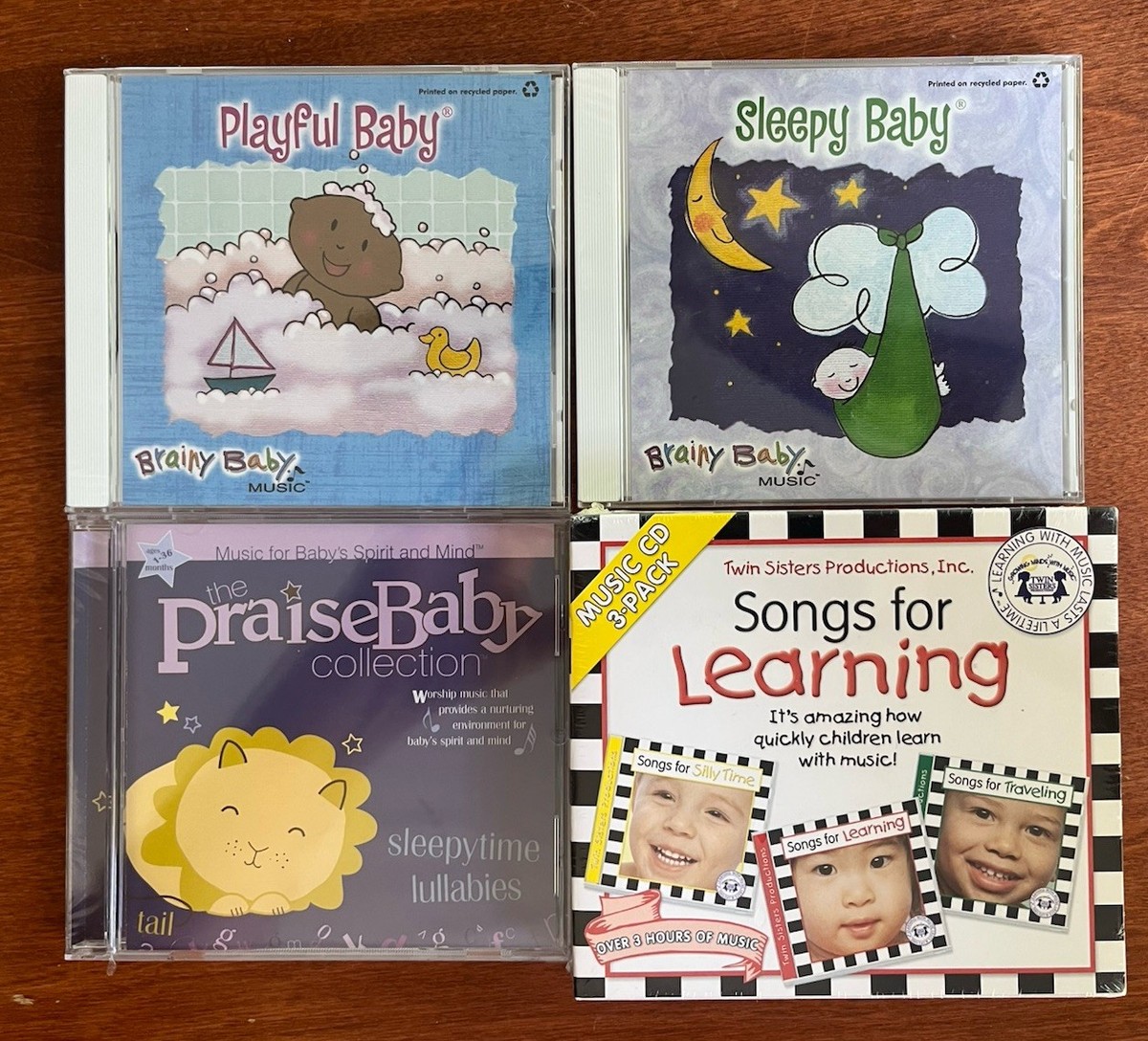 6 New CDs Set W/ LULLABIES PRAISE BABY Brainy Baby Playful