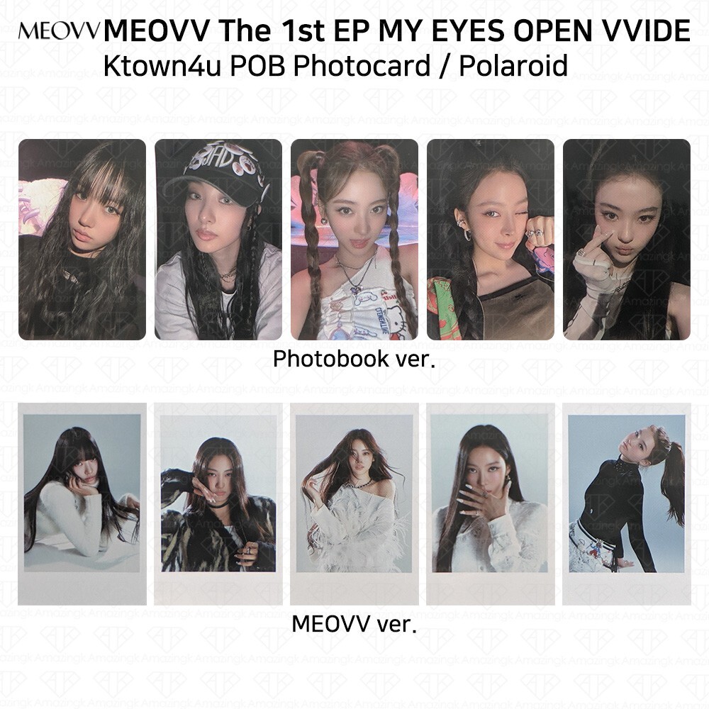 MEOVV The 1st EP Album MY EYES OPEN VVIDE Ktown4u POB Photocard