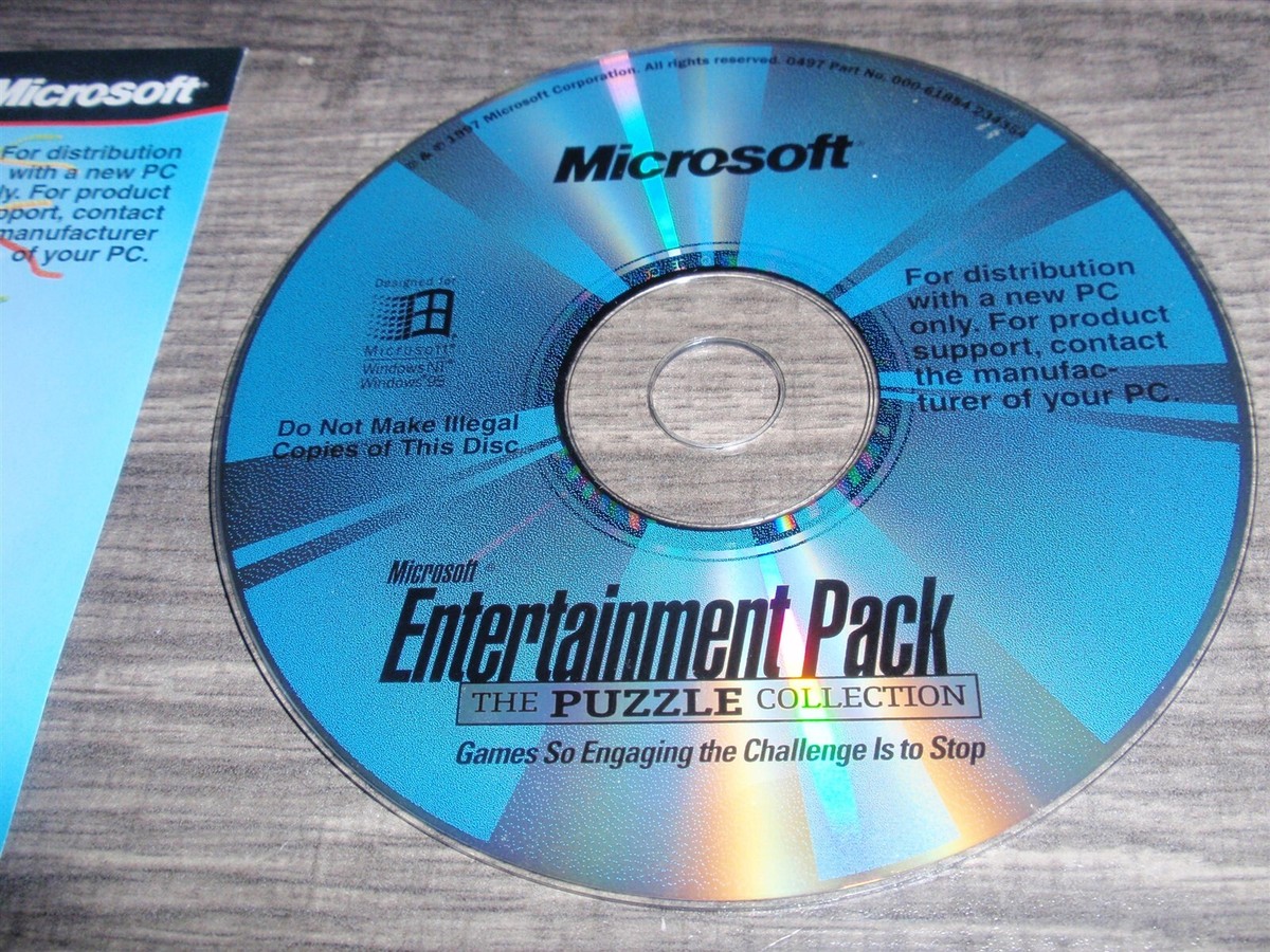 Microsoft Entertainment Pack The Puzzle Collection PC CD-ROM 1997