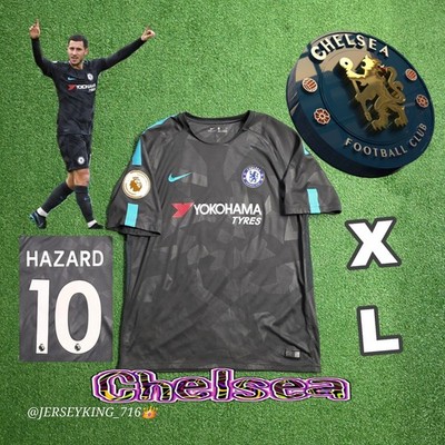 🇬🇧Nike Chelsea FC Eden Hazard#10 2017/2018 Third 3rd Gray Camo