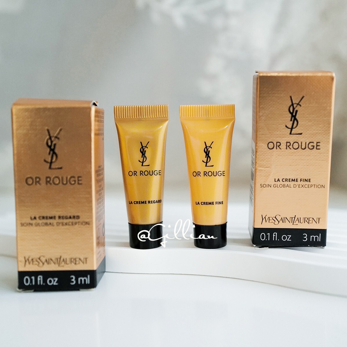 2x Yves Saint Laurent YSL OR Rouge La Creme Fine / Regard -MINI