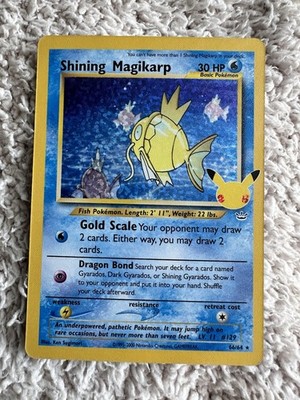 Pokémon TCG Shining Magikarp Card 66/64 Celebrations 25th