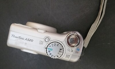 Canon PowerShot A520 Digital Camera Silver with Strap UNTESTED FOR