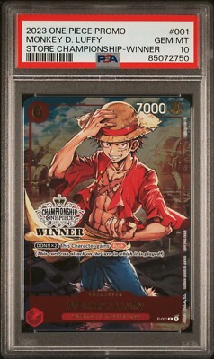 PSA 10 English One Piece Monkey D. Luffy Store Championship Winner