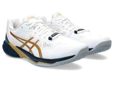 ASICS Volleyball Shoes SKY ELITE FF 2 White Gold 1051A082 US13