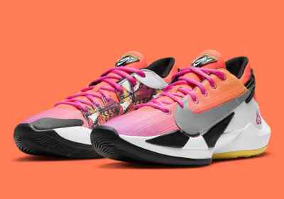 Nike Zoom Freak 2 BASKETBALL Crimson Black Fire Pink DB4689 600