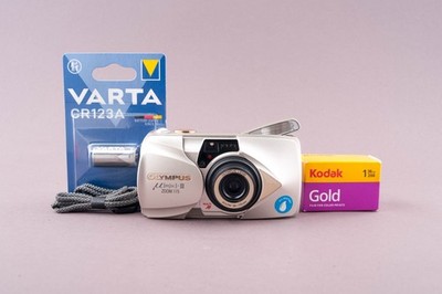 Olympus Mju II Zoom 115 Quartz Date 35mm Point & Shoot Film Camera