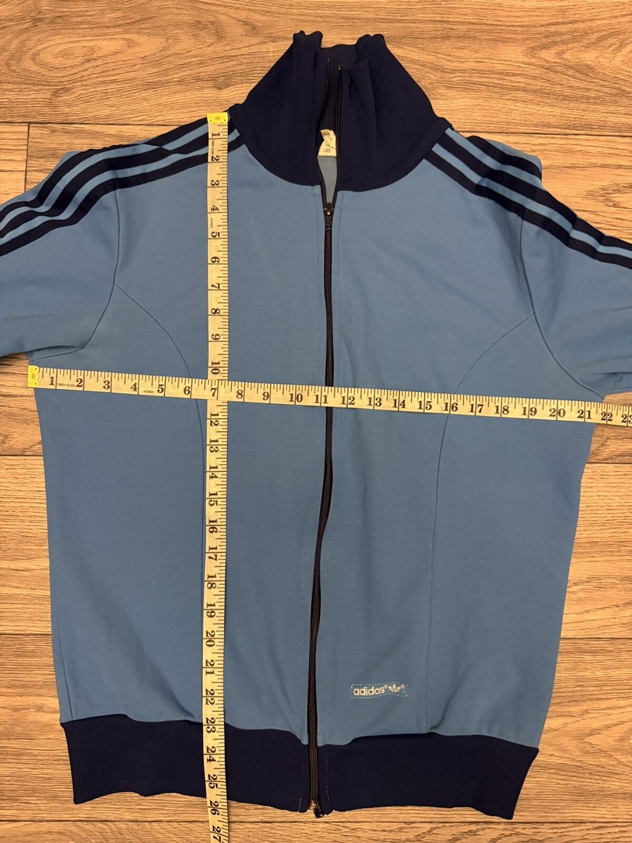 Adidas Vintage Mens Track Jacket 70s 3 Striped Sz 7 Made In West