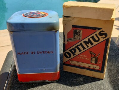 Vintage Genuine Optimus 80 Sweden Made Collectible Camping Stove