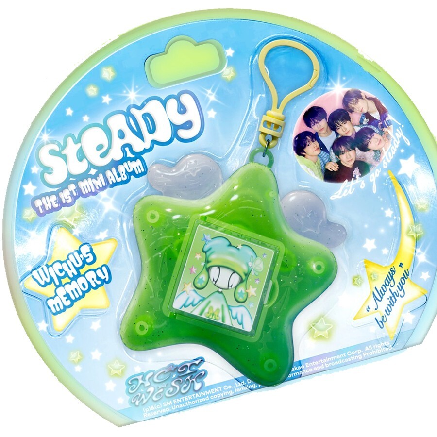 NCT WISH STEADY 1st Mini Album WICHU'S MEMORY Ver/NFC CD+Key Ring+