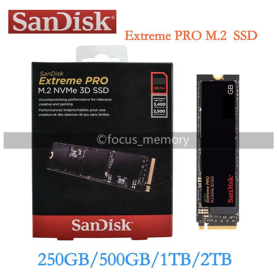 SanDisk Extreme PRO M2 NVMe 3D SSD 250GB 500GB 1TB 2TB Solid State