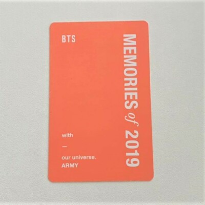 BTS Bangtan Memories of 2019 DVD Limited Official Photocard Photo