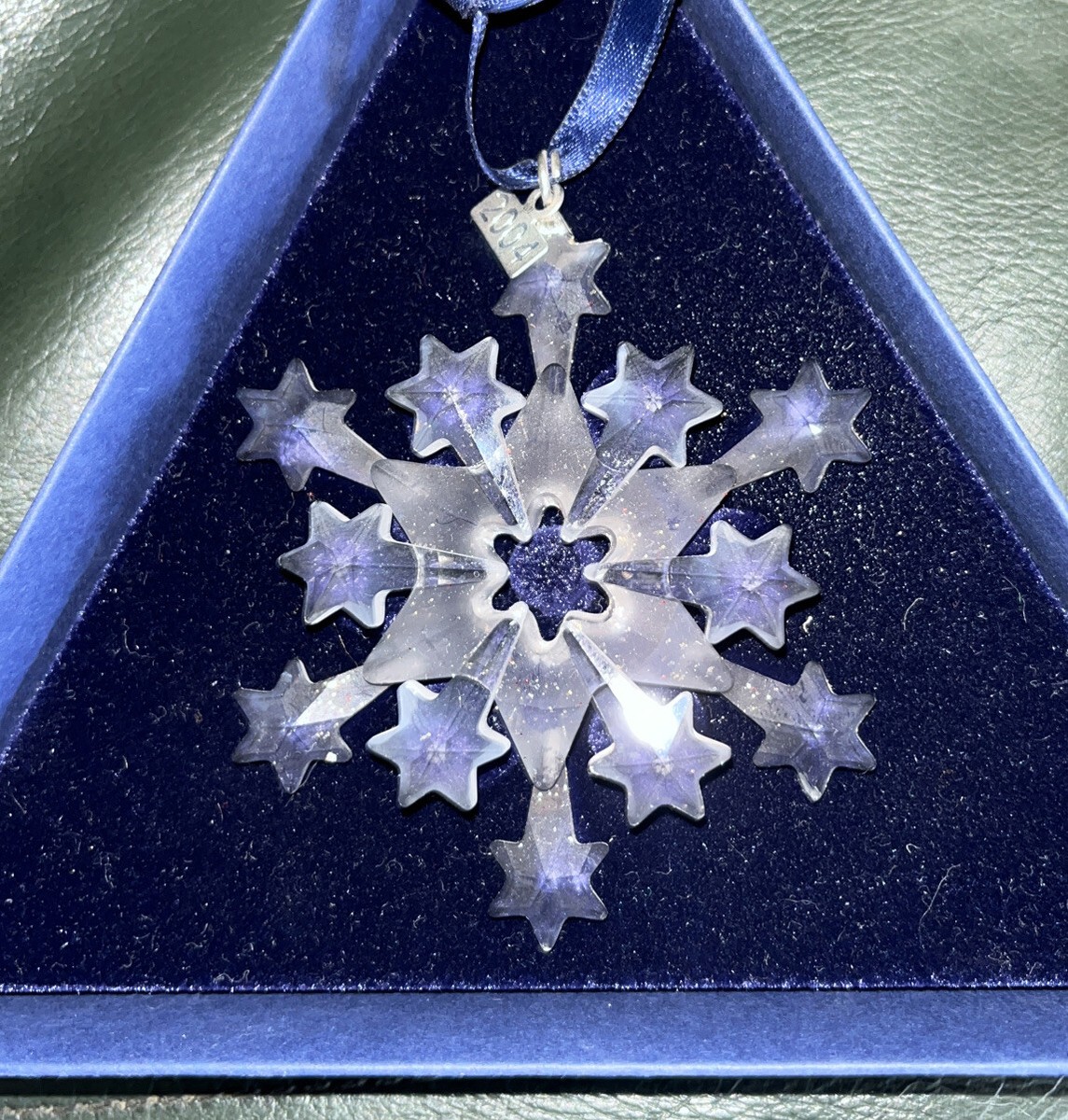 Swarovski Crystal 2004 SNOWFLAKE Annual Christmas Ornament MIB | eBay
