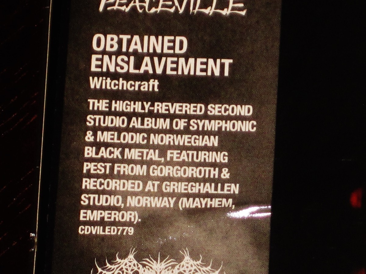 Obtained Enslavement Witchcraft CD 1997 / 2018 Reissue Peaceville